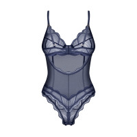 Nightly Blue Crotchless Teddy