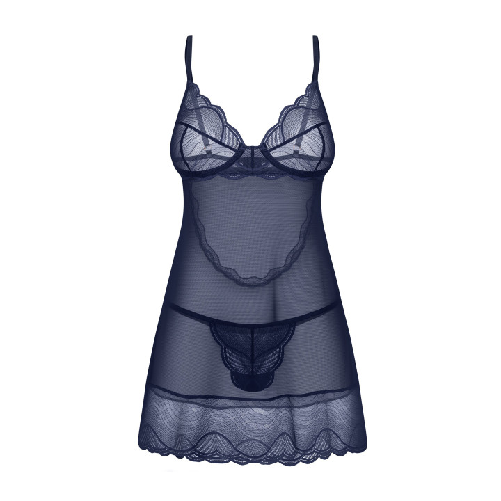 Nightly Blue Chemise & Tanga