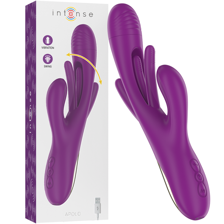Apolo Vibrador con Lengua Oscilante Morado