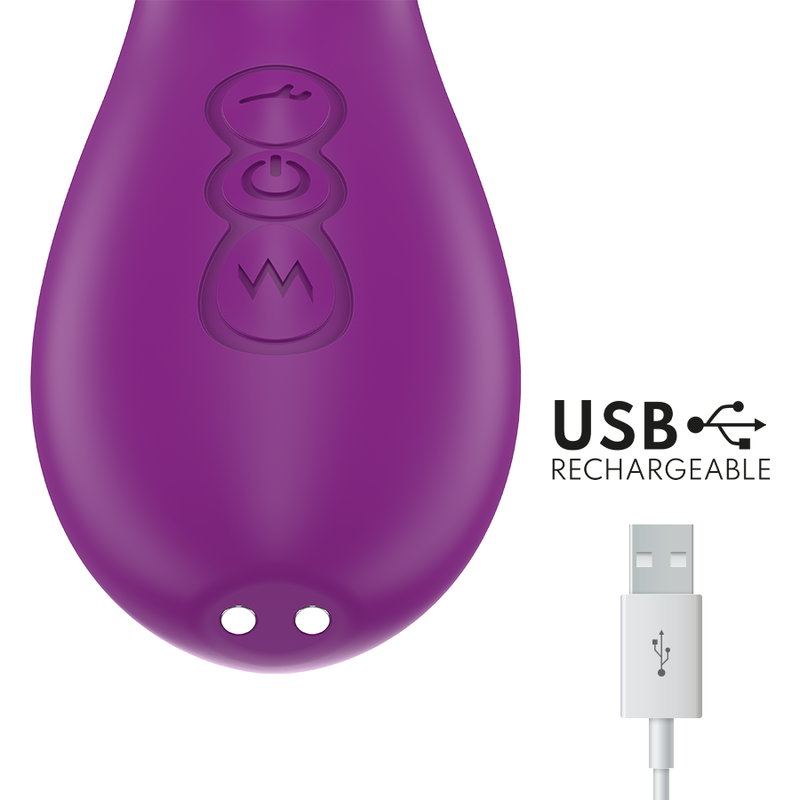 Apolo Vibrador con Lengua Oscilante Morado