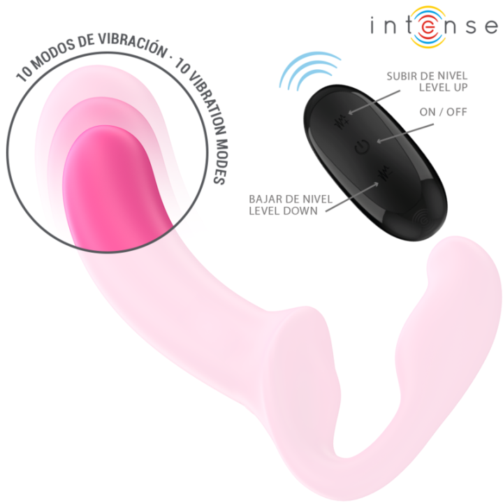 Amy Vibrador Doble 20 cm Rosa Control Remoto