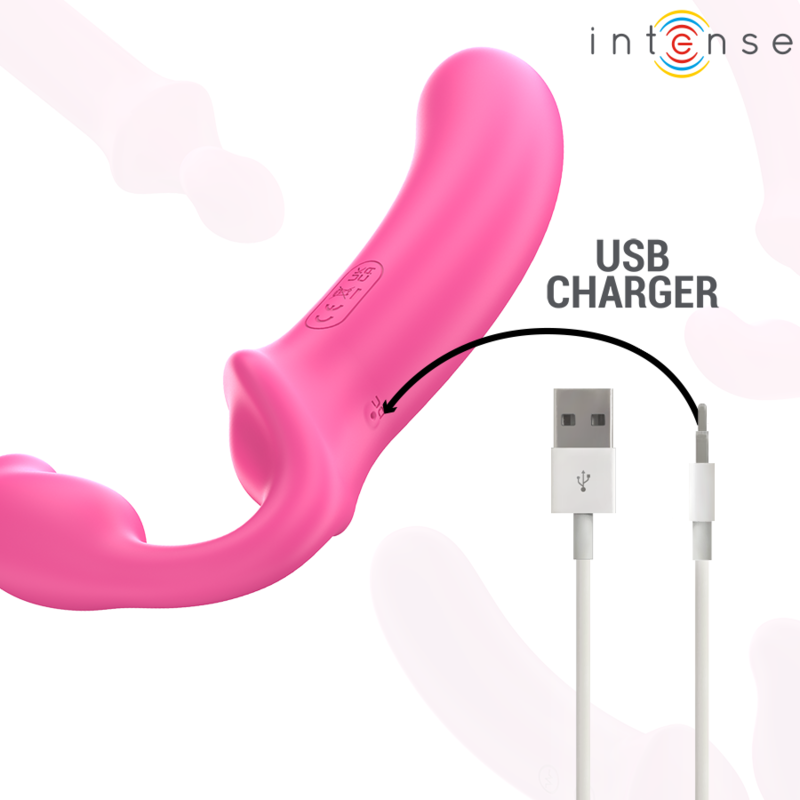 Amy Vibrador Doble 20 cm Rosa Control Remoto