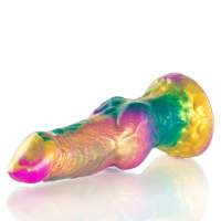 Iris Dildo con Testículos Arcoiris de Placer