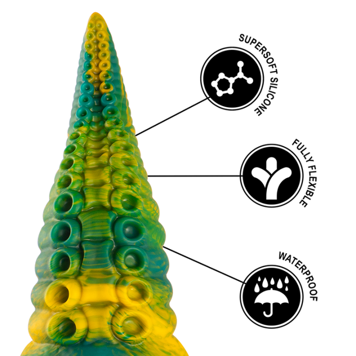 Cetus Dildo Tentáculo Verde Tamaño Grande