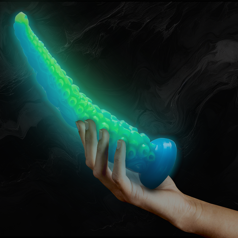 Scylla Dildo Tentáculo Fino Fluorescente Tamaño Grande