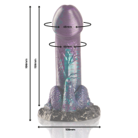 Basilisk Dildo Doble Placer Escamoso Tamaño Pequeño