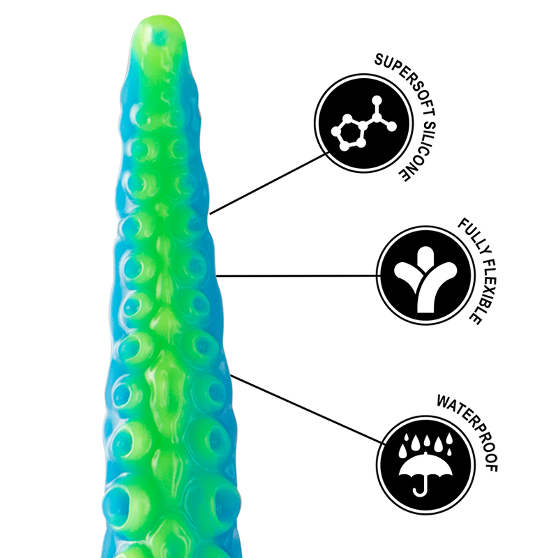 Scylla Dildo Tentáculo Fino Fluorescente Tamaño Pequeño