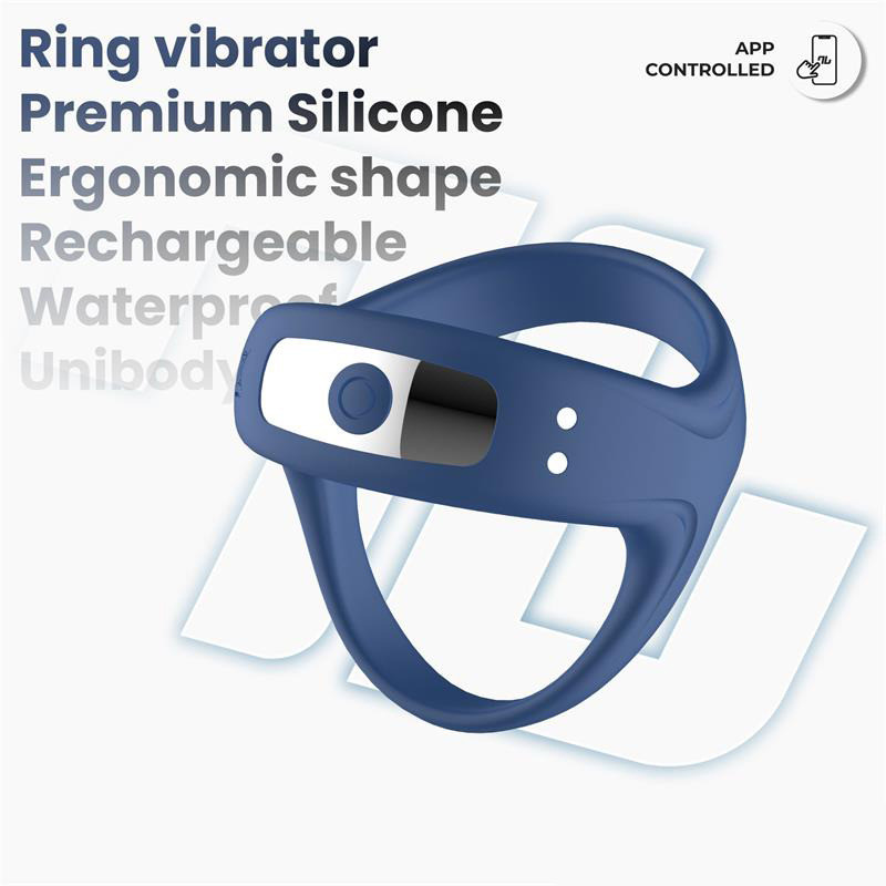 Rank Anillo Vibrador con App Azul
