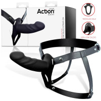 Arnés Strap-on con Dildo Hueco Talla S Negro