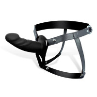 Arnés Strap-on con Dildo Hueco Talla S Negro