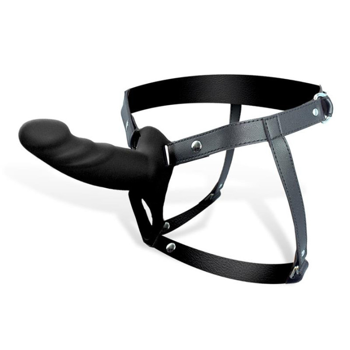 Arnés Strap-on con Dildo Hueco Talla S Negro