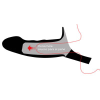 Arnés Strap-on con Dildo Hueco Talla S Negro