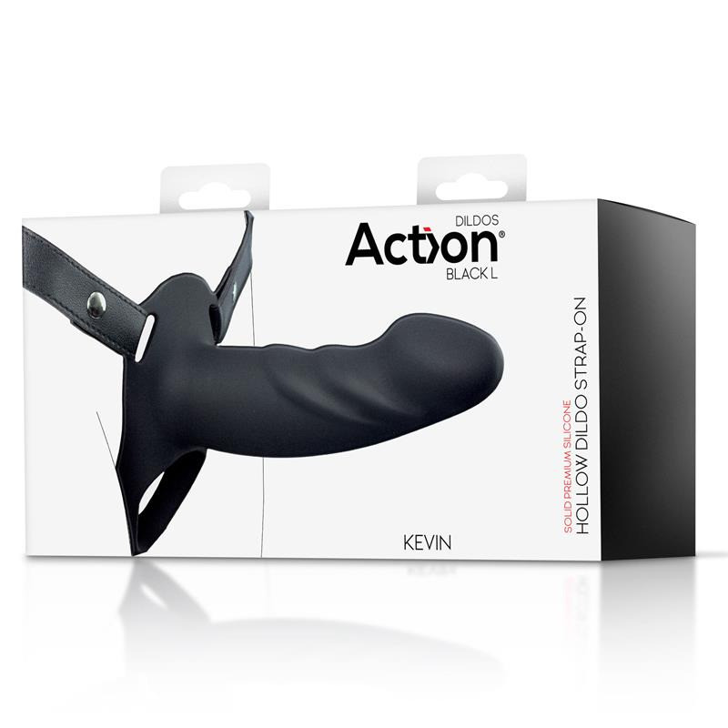 Arnés Strap-on con Dildo Hueco Talla L Negro