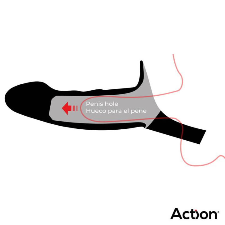 Arnés Strap-on con Dildo Hueco Talla L