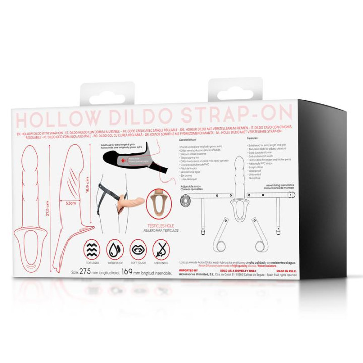 Arnés Strap-on con Dildo Hueco Talla L