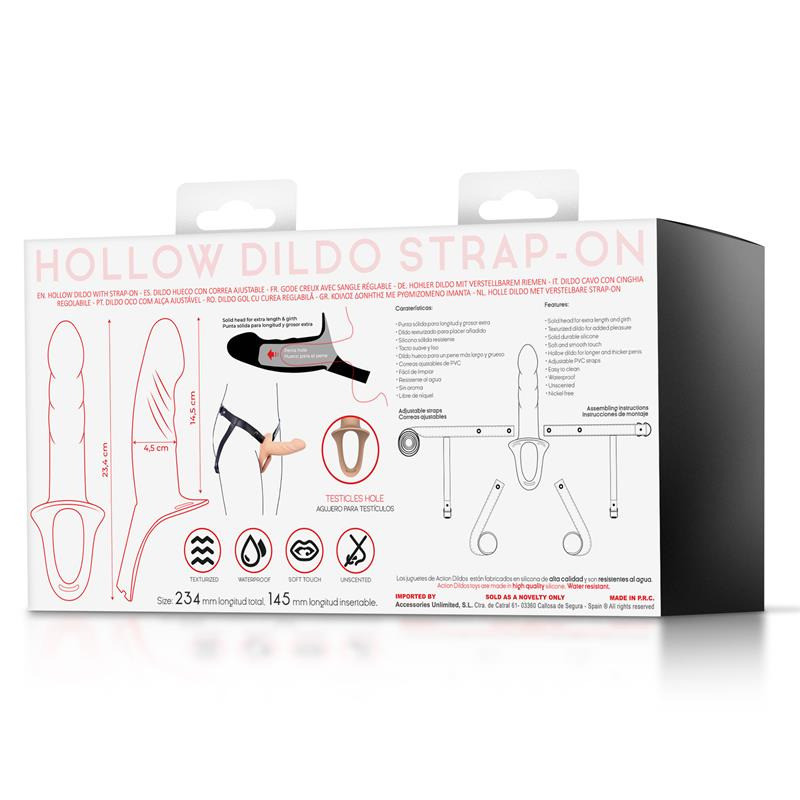 Arnés Strap-on con Dildo Hueco Talla S