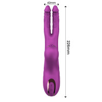 Nico Vibrador con Dildos Alternantes y Bola Percutora