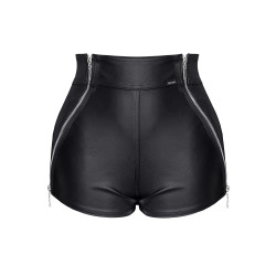 Mónica Short con Cremalleras Negro