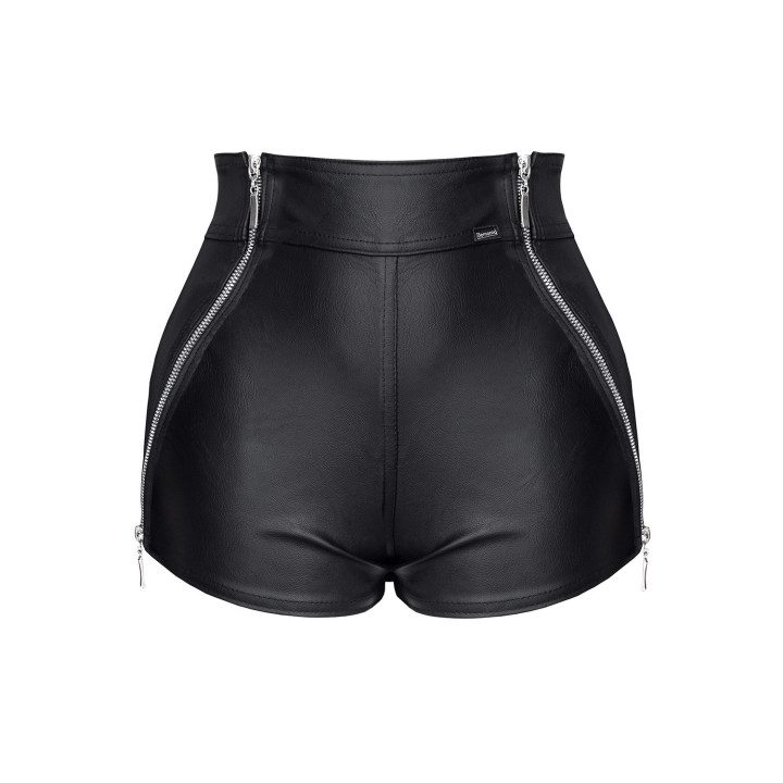 Mónica Short con Cremalleras Negro