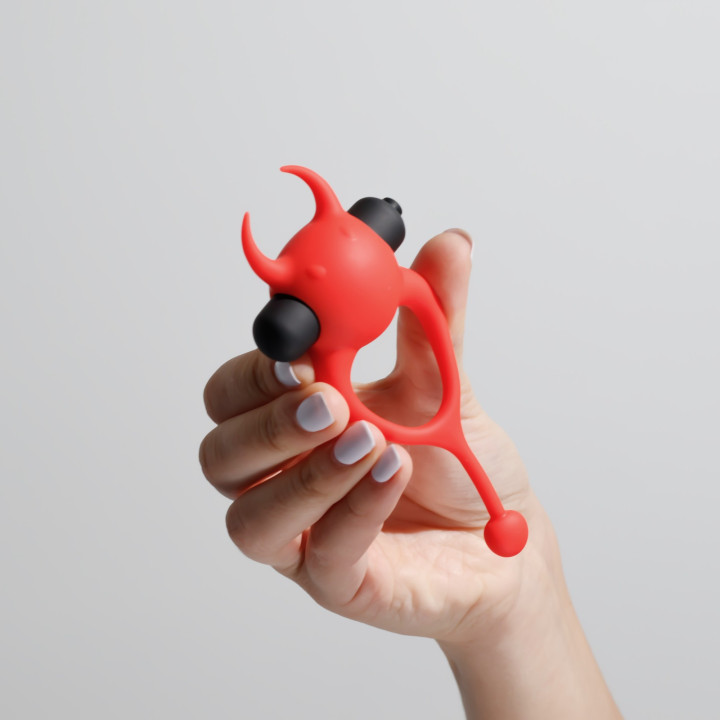 Daemon Anillo de Pene con Vibración Rojo
