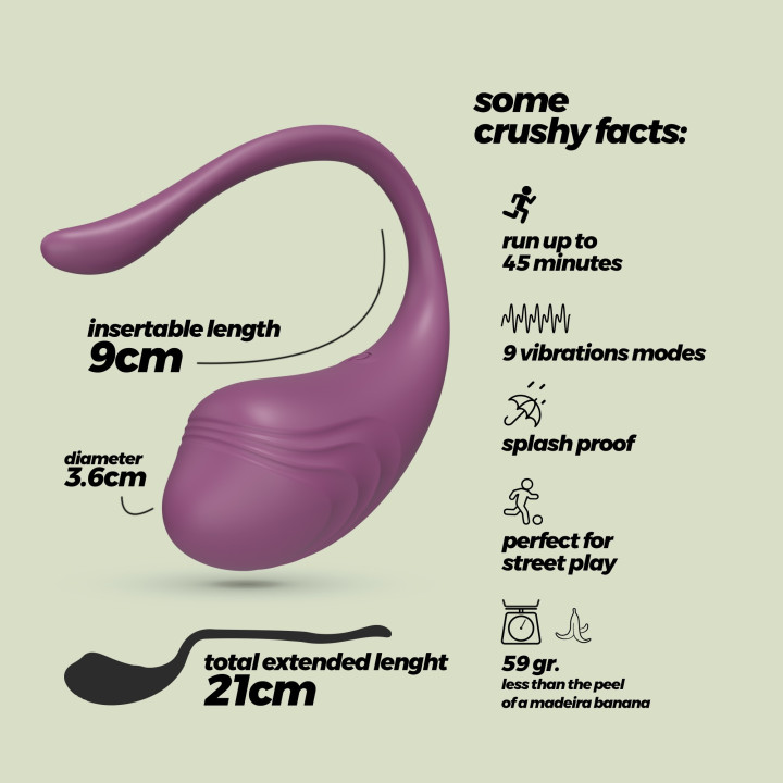 Huevo Vibrador con Mando a Distancia Tamago Morado