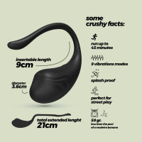 Huevo Vibrador con Mando a Distancia Tamago Negro