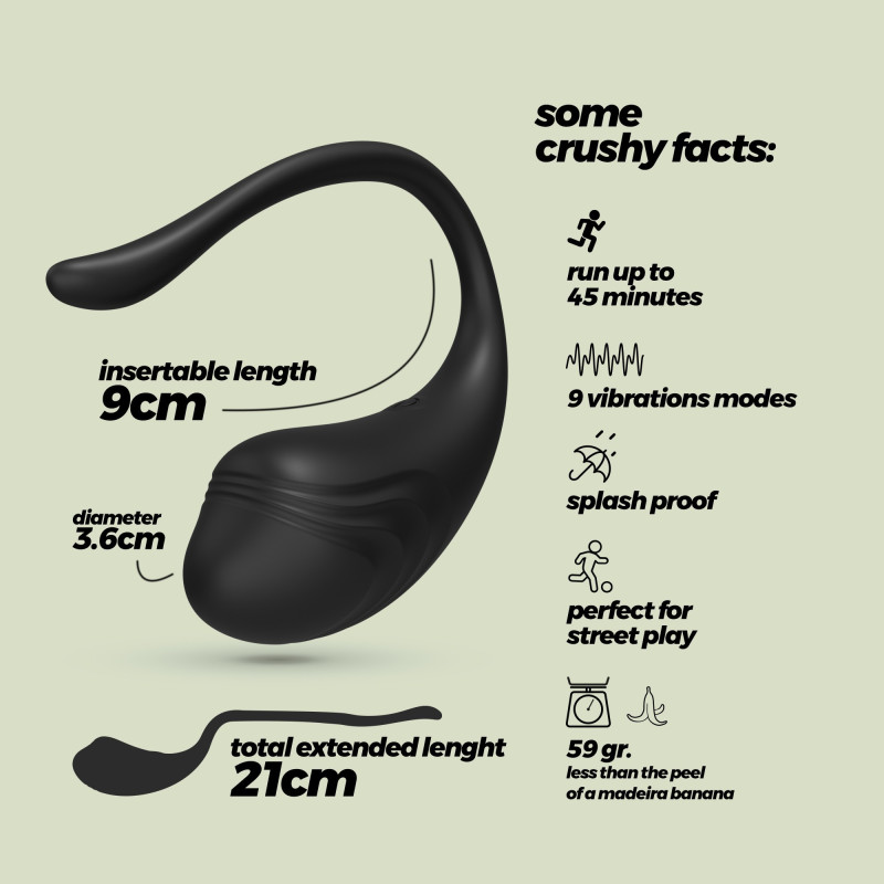 Huevo Vibrador con Mando a Distancia Tamago Negro
