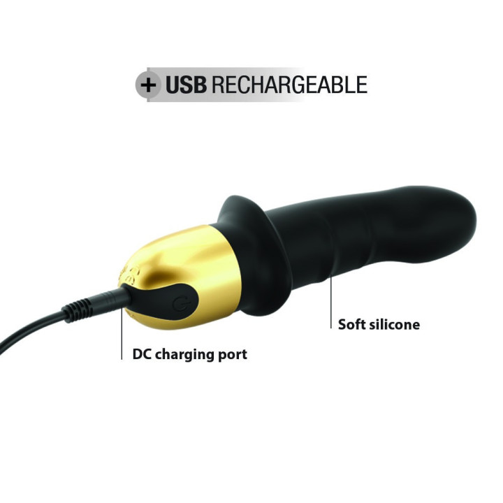 Vibrador Mini Lover Negro-Oro