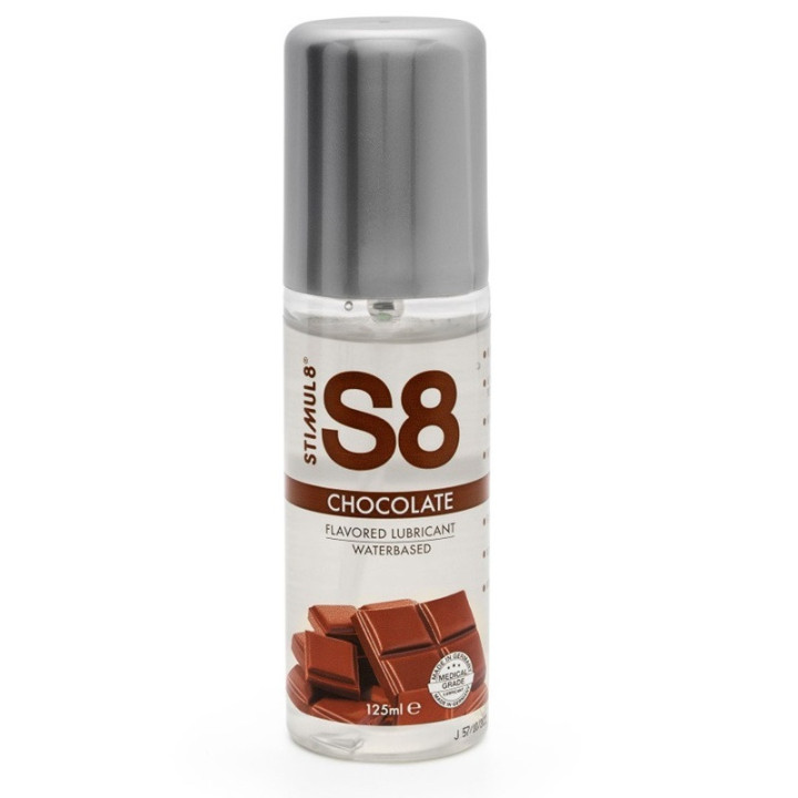 S8 Lubricante Base Agua 125 ml Chocolate
