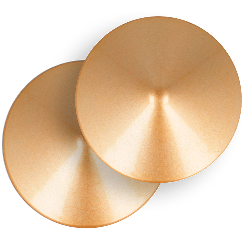 Cubre Pezones Metal Círculos Dorados