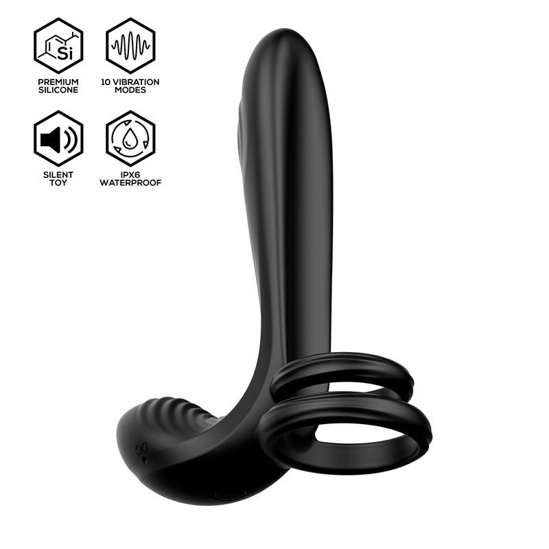 Synkox con Doble Anillo para el Pene con Vibración