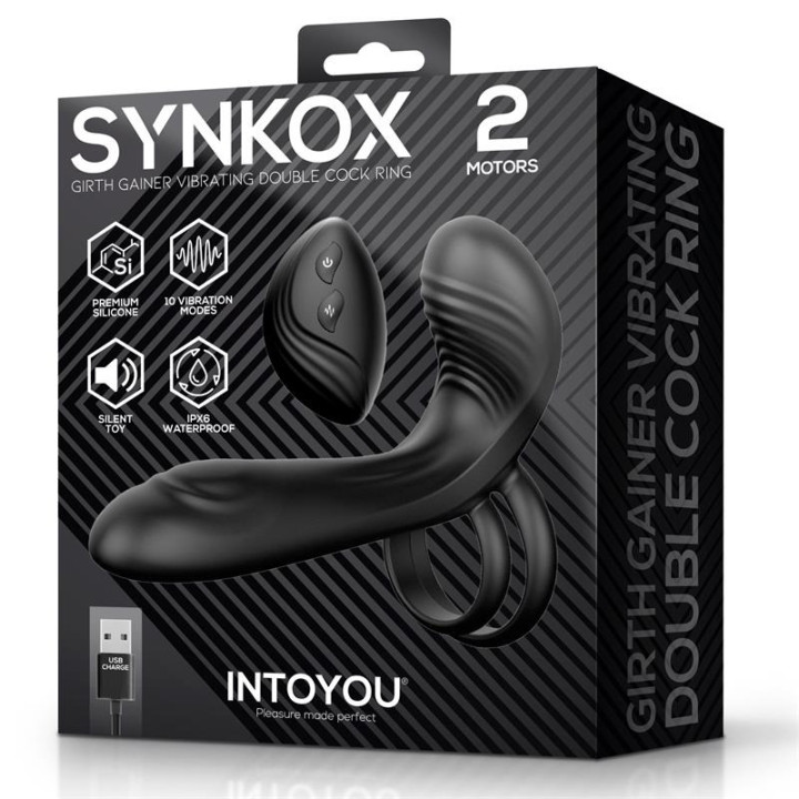 Synkox con Doble Anillo para el Pene con Vibración