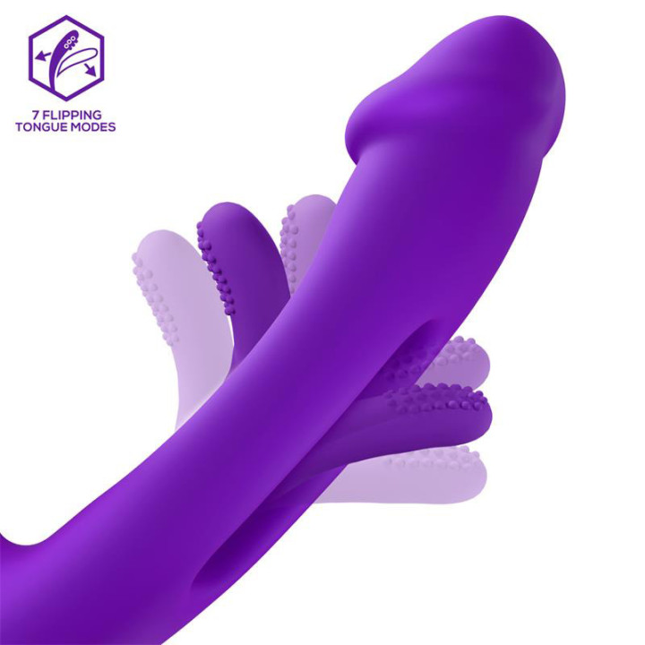 Siter 2.0 Vibrador con Lengua Flapping, Golpeteo y Cabezales Intercambiables