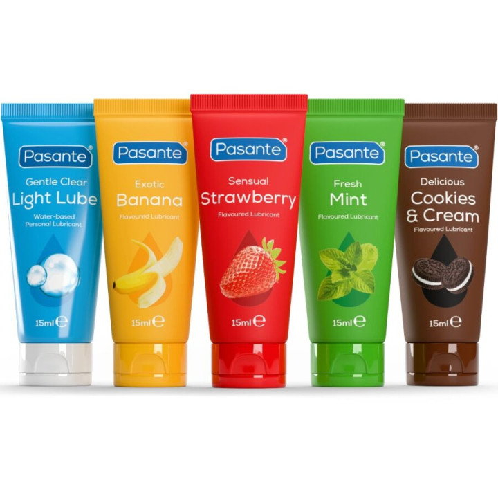 Pack Lubricantes Sabores Varios 5 Uds x 15 ml