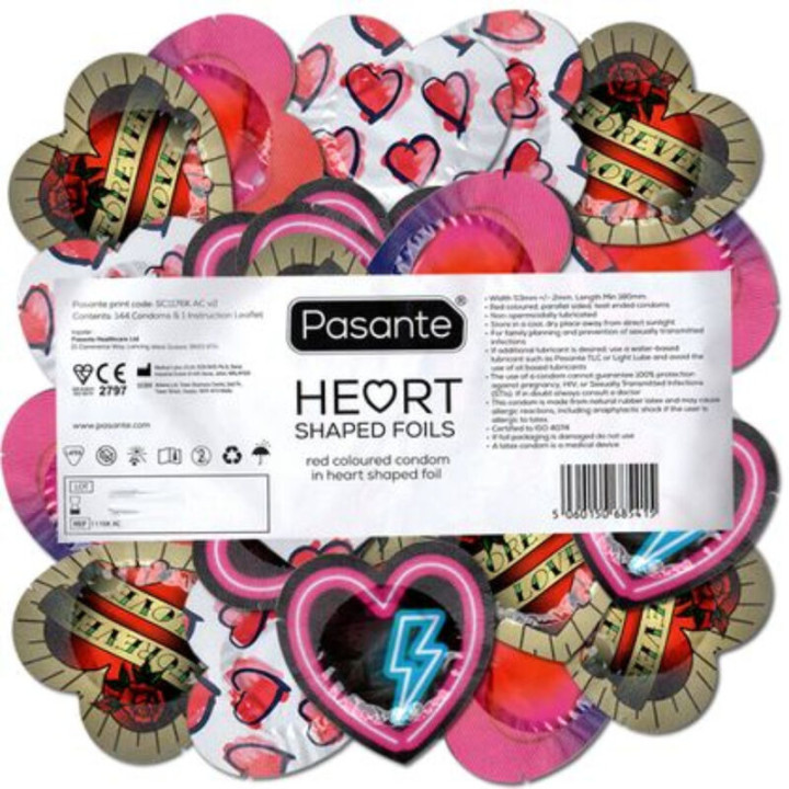 Preservativo Rojo Corazon Bolsa 144 Uds