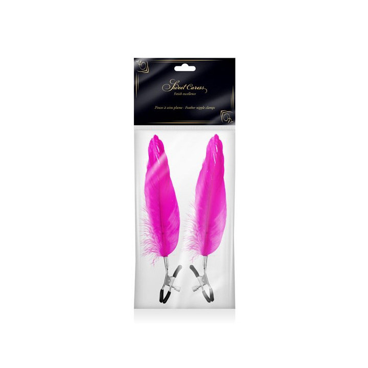 Pinzas Regulares con Pluma Fucsia