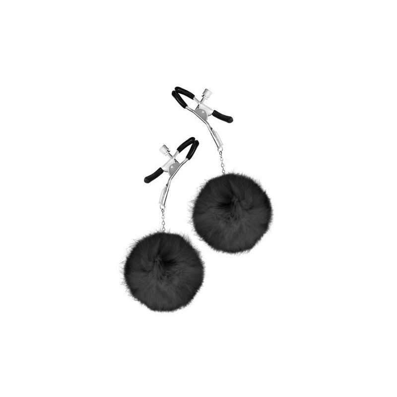 Pinzas Regulables con Pompon Negra