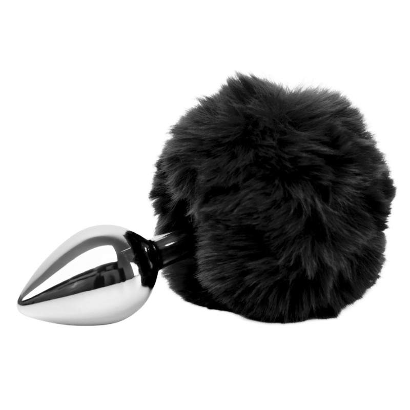 Plug Pompón Metal Negro M