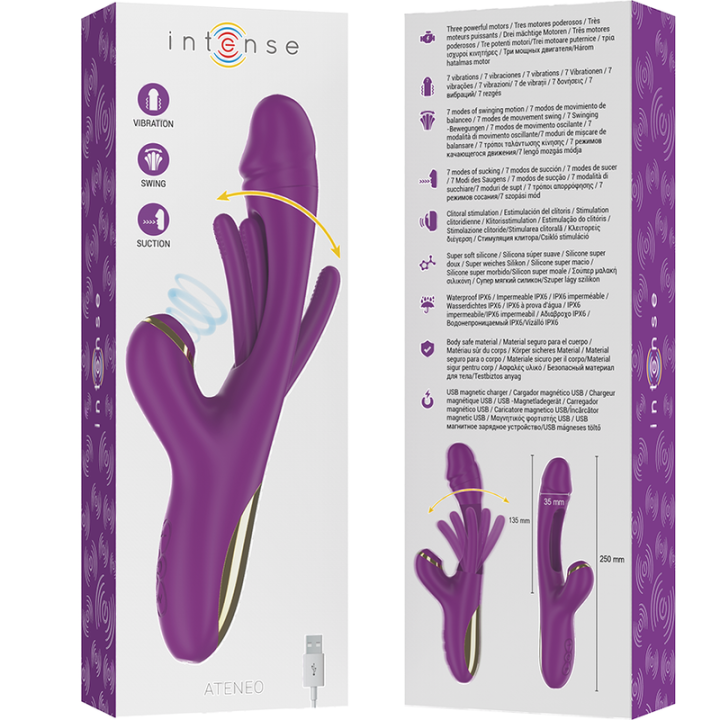 Ateneo Vibrador Multifuncion Morado