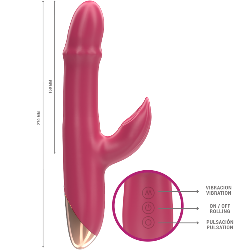 Chloe Vibrador Multifuncion 3 en 1 Rojo