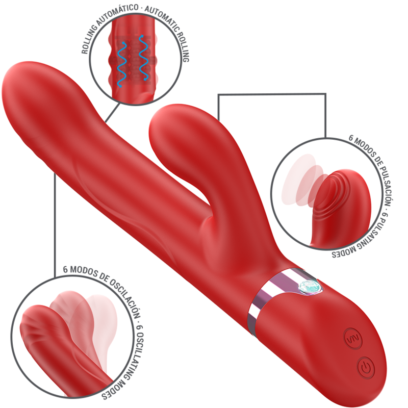 Lele Vibrador Multifuncion Rojo