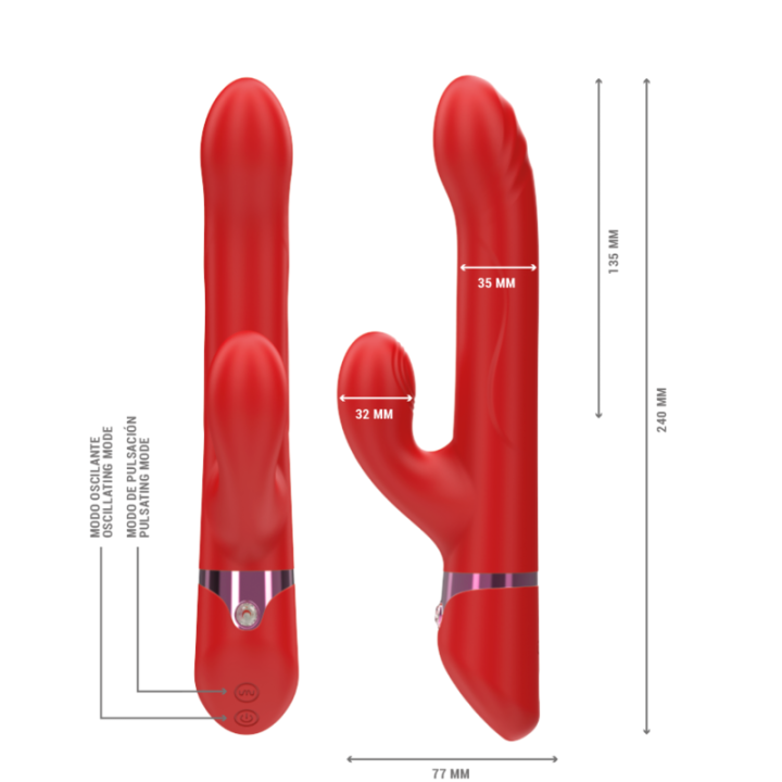 Lele Vibrador Multifuncion Rojo