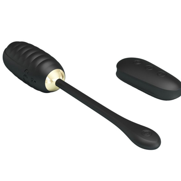 Doreen Huevo Vibrador de Lujo Negro Control Remoto