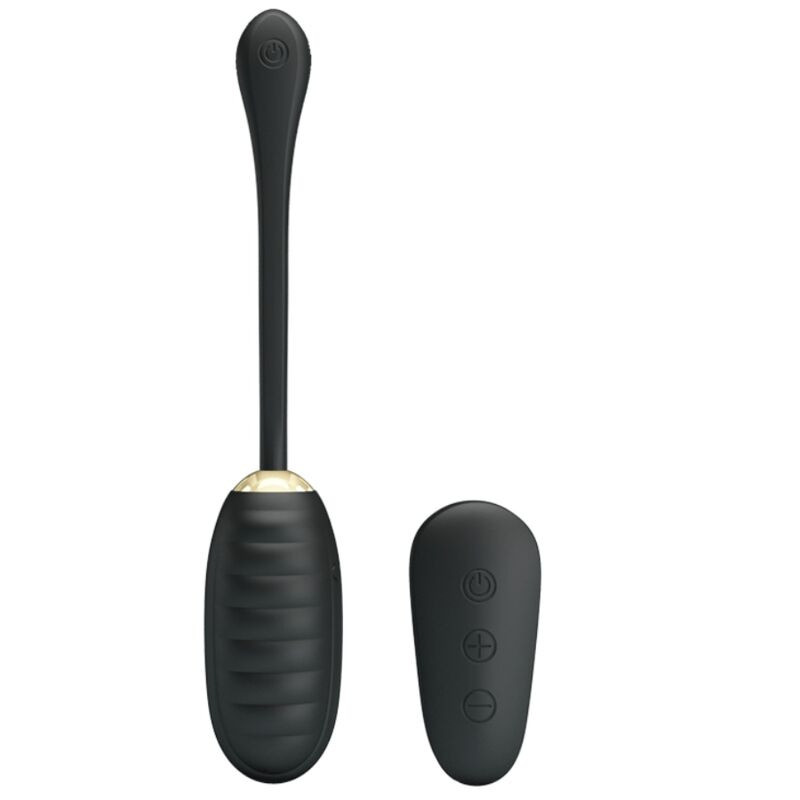 Doreen Huevo Vibrador de Lujo Negro Control Remoto