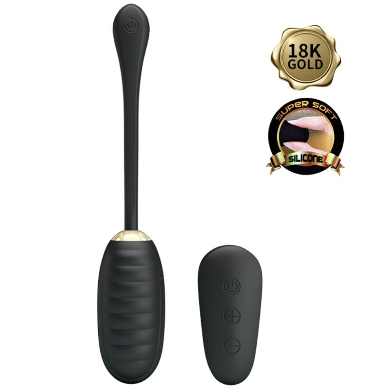 Doreen Huevo Vibrador de Lujo Negro Control Remoto