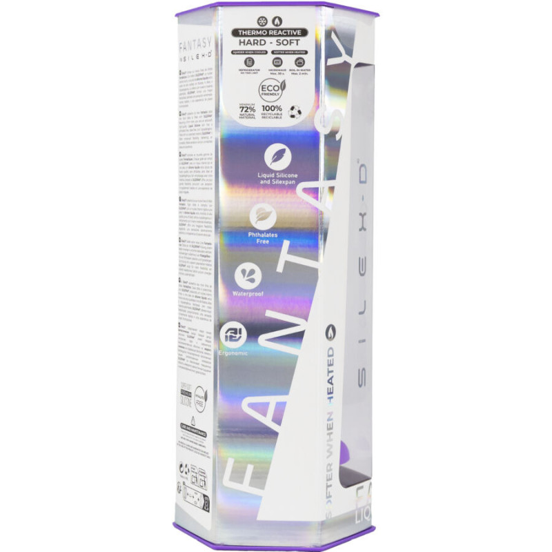 Dreamy Dildo Fantasy Termorreactivo Violeta 18,5 cm