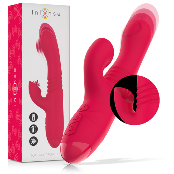 Dua Vibrador Multifuncion con Lengua Rojo