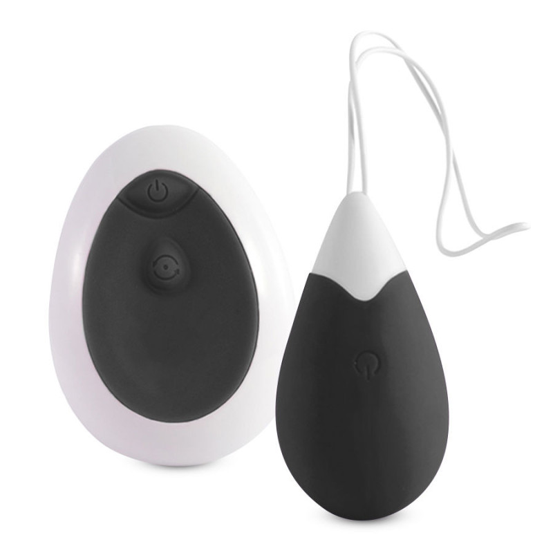 Jan Huevo Vibrador Control Remoto Negro