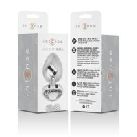 Plug Anal Metal¡co Corazón Blanco Talla L