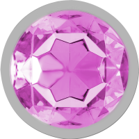Plug Anal Metálico con Cristal Rosa Talla M